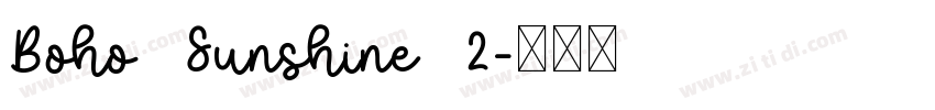 Boho Sunshine 2字体转换